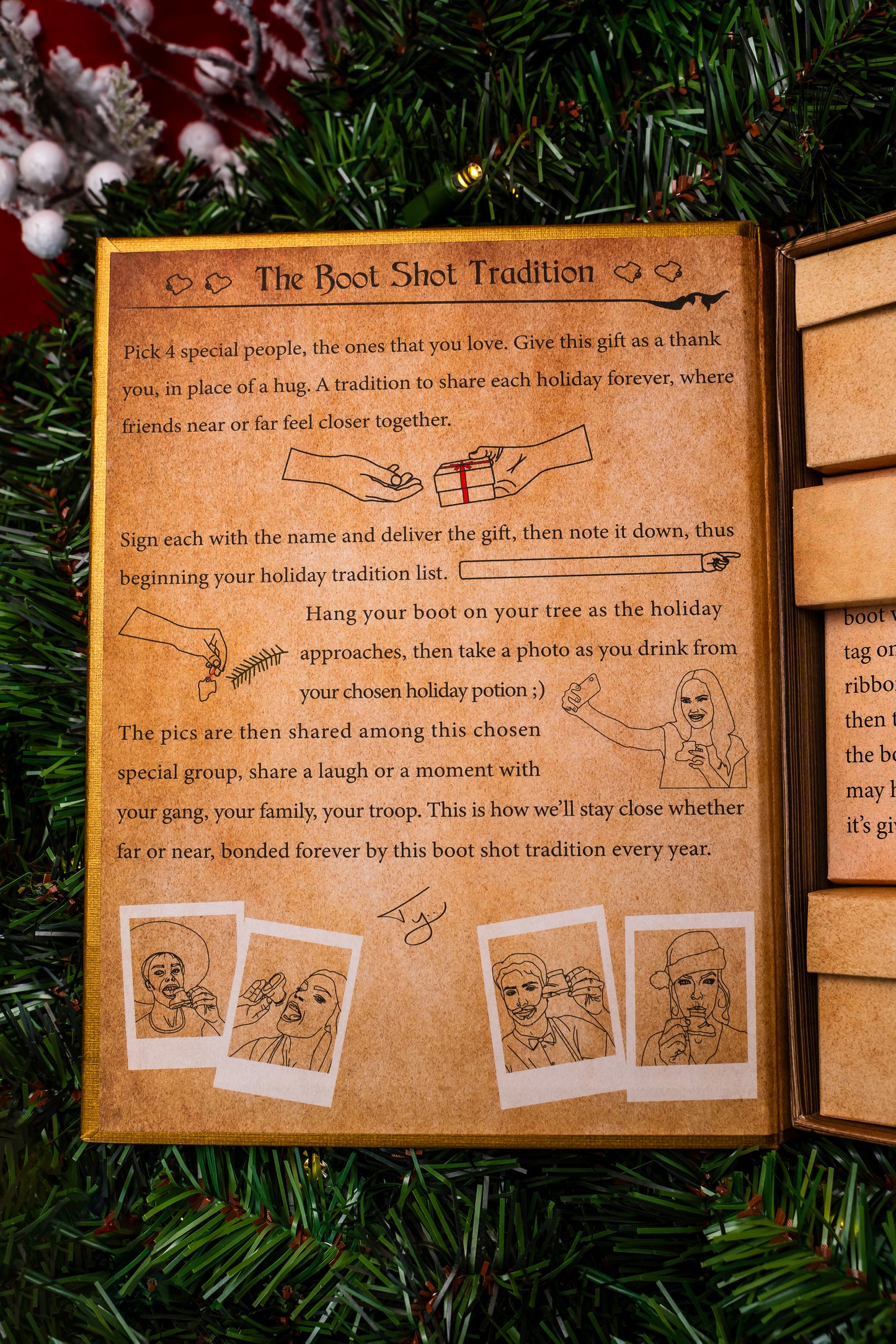 🥾SOLD OUT 📒* The Holiday Boot Shot Box 3rd Edition - Gold