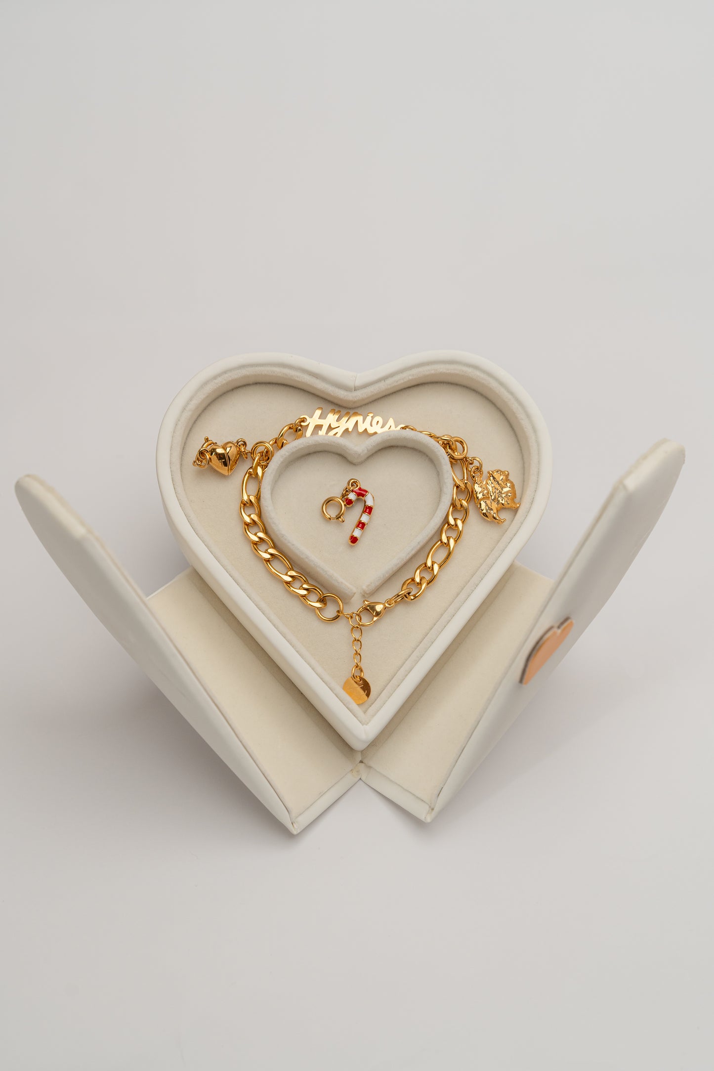 π SOLD OUT π* - Candy Cane "Holiday" Charm - Red, White & Gold